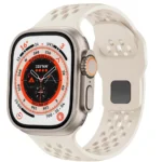 Silicone sport Apple Watch band with breathable perforated design